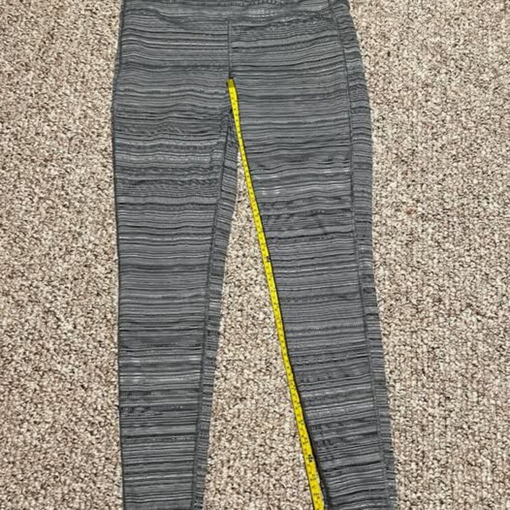 Athleta gray striped leggings size L